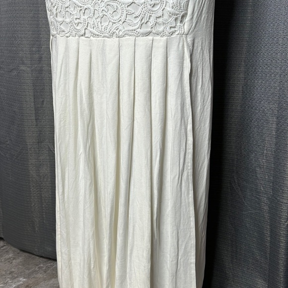 SOLITAIRE MEDIUM OFF WHITE MAXI SKIRT WITH SIDE SLITS New - Picture 5 of 10